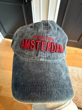 Unbranded Washed Denim 'Amsterdam' Embroidered Baseball Cap